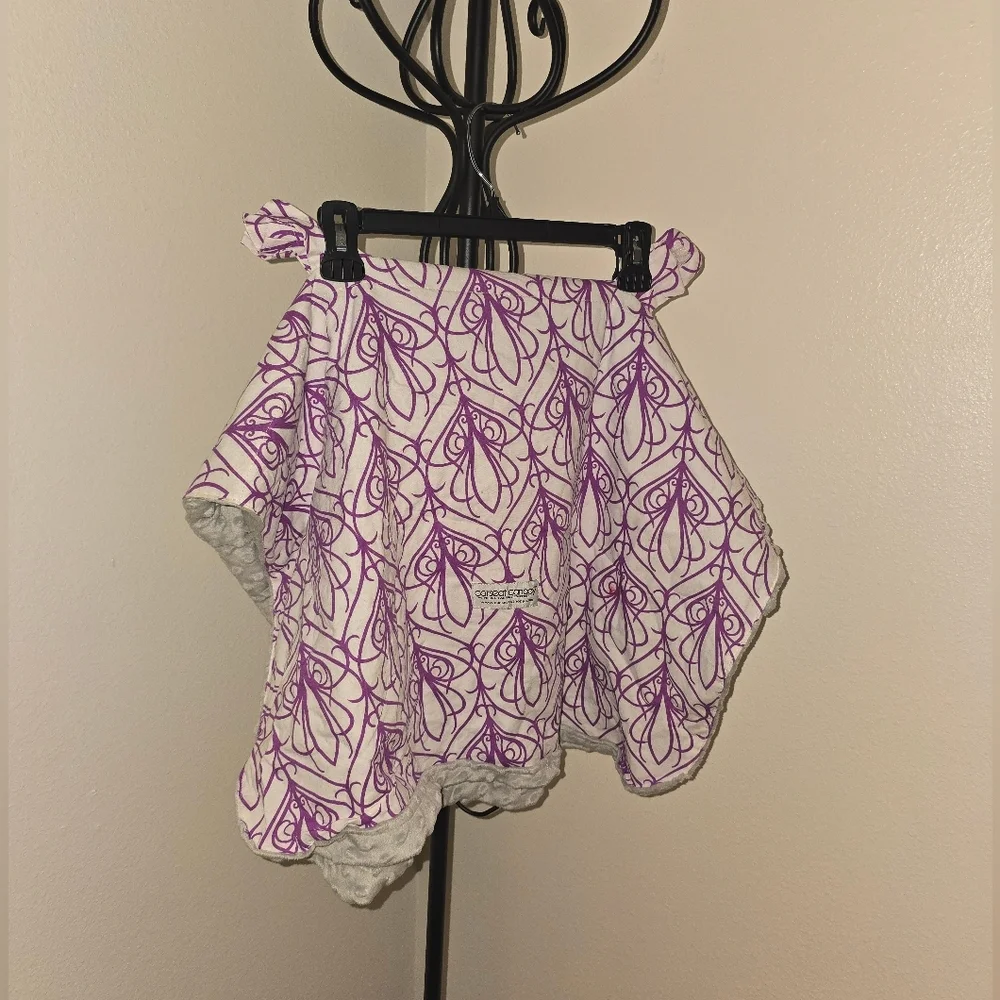 Carseat Cover Purple and White Patterned